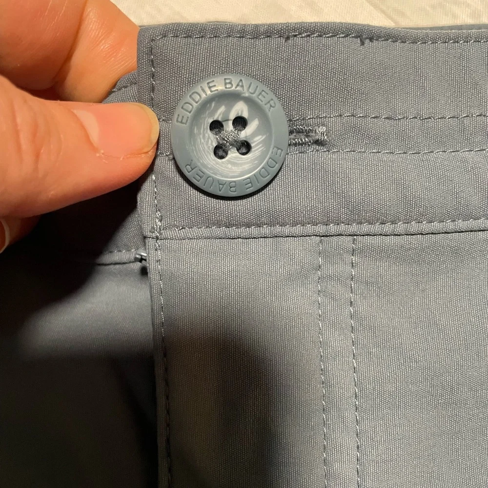 Eddie Bauer Women's Rainier Capri pants in a blue/gray color. Size 8. - Picture 4 of 13